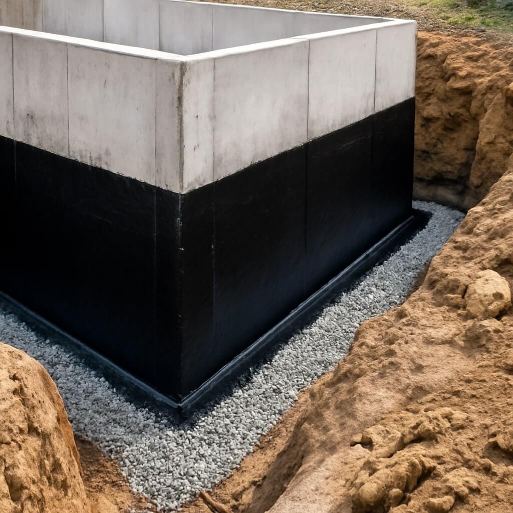 new construction basement waterproofing